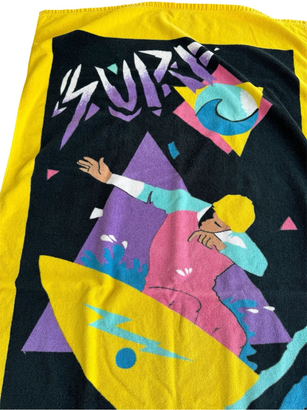 Vintage 90s Surf Graphic Beach Towel - Picture 2 of 6